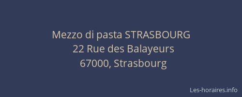 Mezzo di pasta STRASBOURG