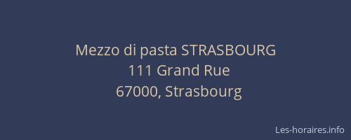 Mezzo di pasta STRASBOURG