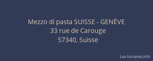 Mezzo di pasta SUISSE - GEN&Egrave;VE