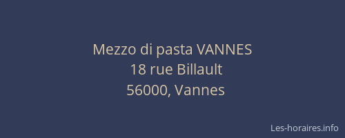 Mezzo di pasta VANNES