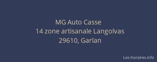 MG Auto Casse