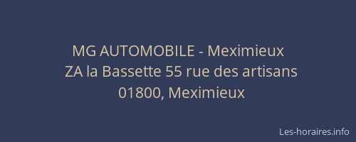 MG AUTOMOBILE - Meximieux