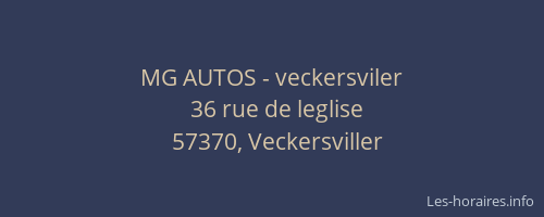 MG AUTOS - veckersviler