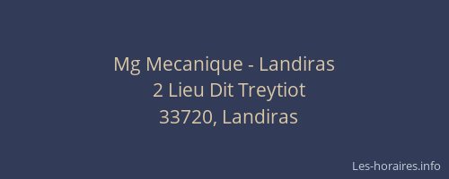 Mg Mecanique - Landiras