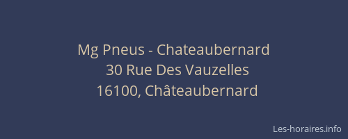 Mg Pneus - Chateaubernard
