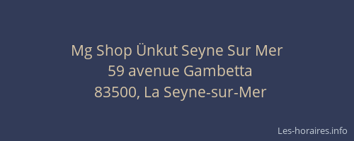 Mg Shop Ünkut Seyne Sur Mer