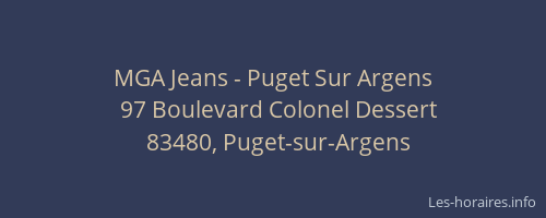 MGA Jeans - Puget Sur Argens