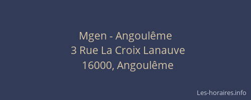 Mgen - Angoulême