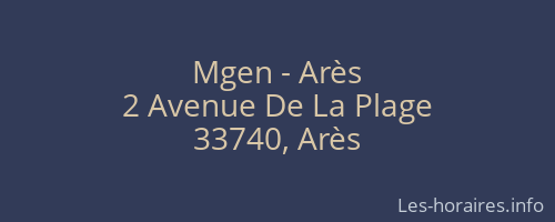 Mgen - Arès