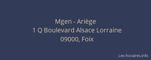 Mgen - Ariège