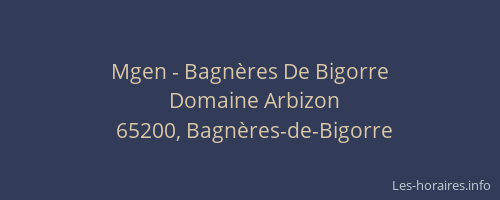 Mgen - Bagnères De Bigorre
