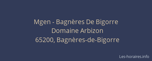 Mgen - Bagn&egrave;res De Bigorre