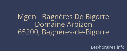 Mgen - Bagnères De Bigorre