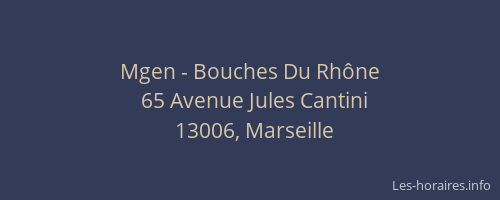 Mgen - Bouches Du Rhône