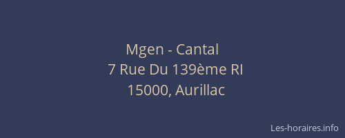 Mgen - Cantal