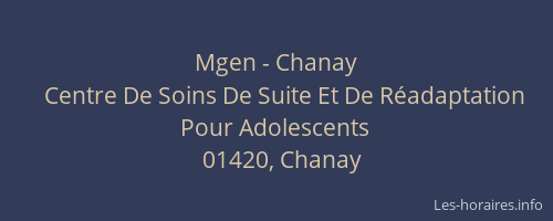 Mgen - Chanay