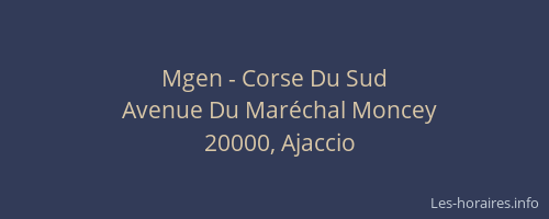 Mgen - Corse Du Sud