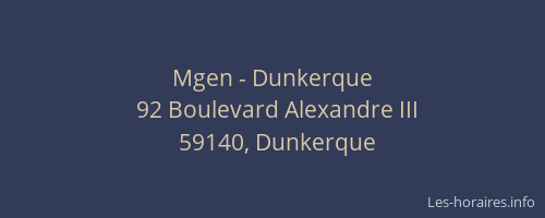 Mgen - Dunkerque