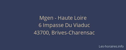 Mgen - Haute Loire