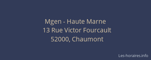Mgen - Haute Marne