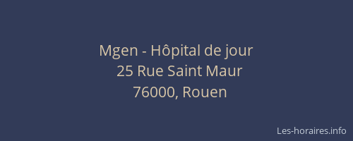 Mgen - Hôpital de jour
