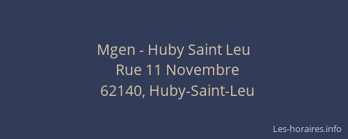 Mgen - Huby Saint Leu