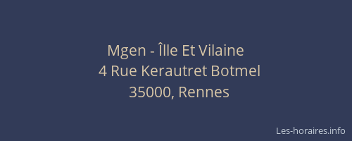 Mgen - Îlle Et Vilaine