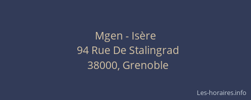 Mgen - Isère