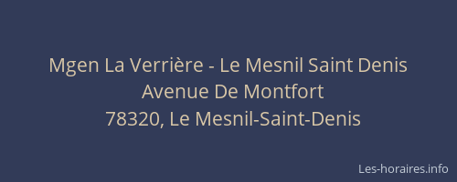 Mgen La Verri&egrave;re - Le Mesnil Saint Denis