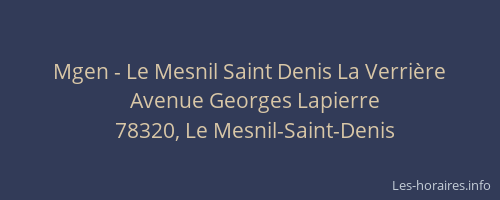 Mgen - Le Mesnil Saint Denis La Verri&egrave;re