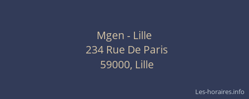 Mgen - Lille