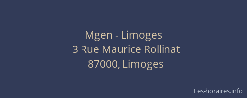 Mgen - Limoges