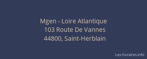 Mgen - Loire Atlantique