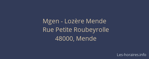 Mgen - Lozère Mende