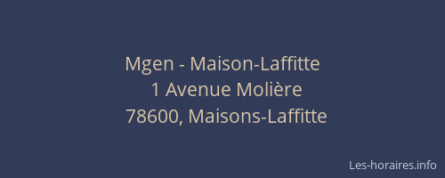 Mgen - Maison-Laffitte