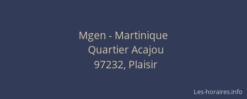 Mgen - Martinique