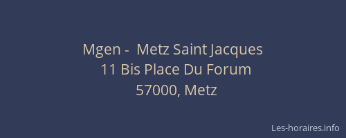 Mgen -  Metz Saint Jacques