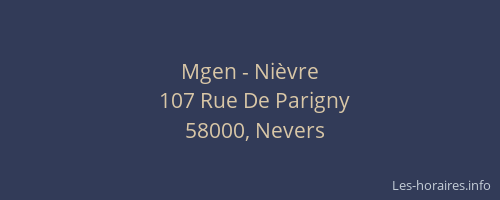 Mgen - Nièvre