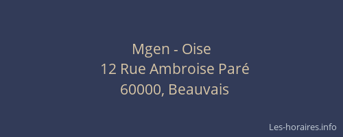 Mgen - Oise