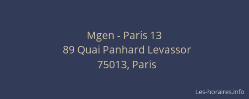 Mgen - Paris 13