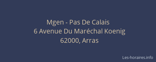 Mgen - Pas De Calais