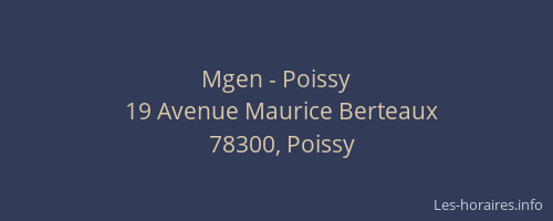 Mgen - Poissy