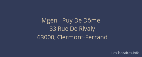 Mgen - Puy De Dôme