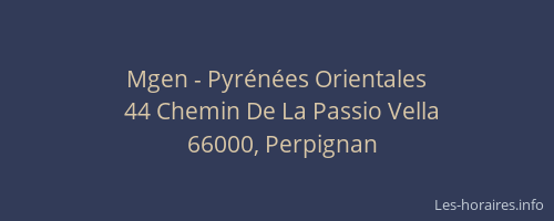 Mgen - Pyrénées Orientales