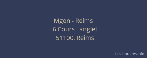Mgen - Reims