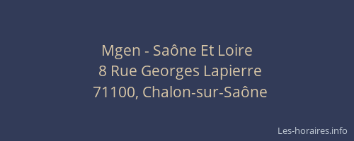 Mgen - Saône Et Loire