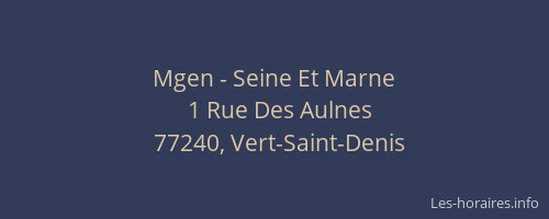 Mgen - Seine Et Marne