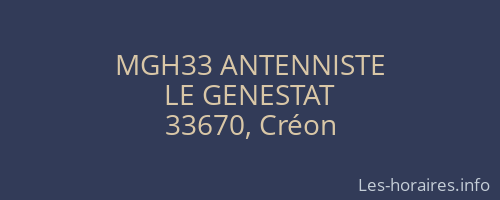 MGH33 ANTENNISTE