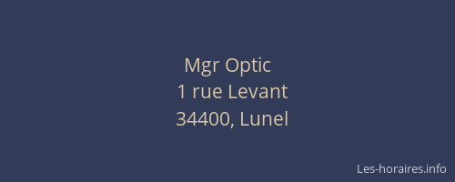 Mgr Optic