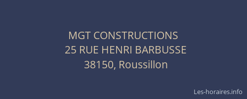 MGT CONSTRUCTIONS